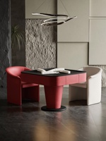 Table de mahjong multifonctionnelle entièrement automatique de style italien, légèrement luxueuse, haut de gamme, moderne, minimaliste, en bois massif, pour 4 joueurs, Donglu