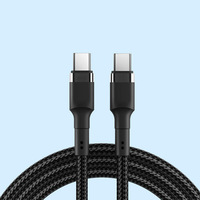 Câble de charge super rapide en nylon tressé 1M 2M, double type C vers type C, charge rapide pour Samsung Xiaomi