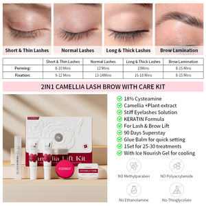 ICONSIGN <span class=keywords><strong>Kit</strong></span> de Rehaussement de Cils et Sourcils Végétalien 2en1, Permanente à Cils Étape 1 et 2, Extrait de Fleur Naturelle, Cystéamine, Kératine et Camélia - Product Image 3