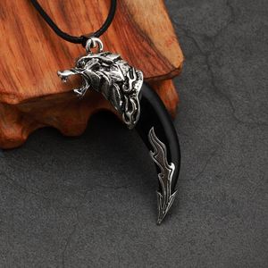 Nouveau design Collier pendentif vintage pour homme à pointes, motif dents de loup, bijou porte-bonheur, amulette dentaire - Product Image 6