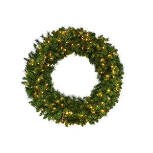Guirlande de Noël Artisanale de Luxe en PVC Artificiel Pré-Éclairée, Type Sapin Traditionnel, Écologique, Décoration à Brancher pour Porte - Product Image 6