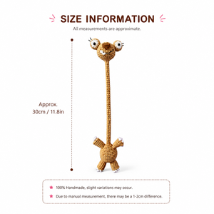 Custom Handmade Fun Long-neck Animal Various Styles Crochet Knitted Eco-friendly Toy Bag Accessories - Product Image 2