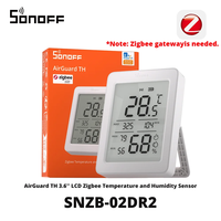 SONOFF SNZB-02DR2 AirGuard TH Capteur de température et d'humidité Zigbee avec écran LCD 3,6'' et surveillance via application via Matter Bridge Ewelink