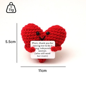 Hot Selling New Product Heart Penguin Couple Handmade Crocheted <b>Ornament</b> Positive Energy Card <b>Ornament</b> Gifts Party Decorations - Product Image 5