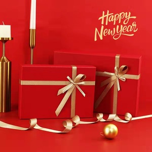 Bán buôn Trung Quốc năm mới Màu đỏ Quà Tặng Bao bì hộp giấy với Ribbon Bow - Product Image 2