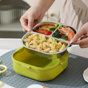 Boîte à lunch <span class=keywords><strong>isotherme</strong></span> en acier inoxydable à 3 compartiments, motif dessin animé mignon, <span class=keywords><strong>pour</strong></span> enfants - Product Image 2