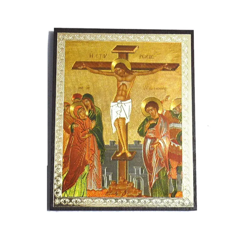 Religieuze Hout Plaque Orthodoxe Muur Opknoping Hout Tablet Met Orthodoxe Pictogram