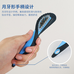 Suede Shoe <b>Brush</b> Double Sided Copper <b>Wire</b> Plastic TPR Soft Bristles For Cleaning Shoes Boots - Product Image 4