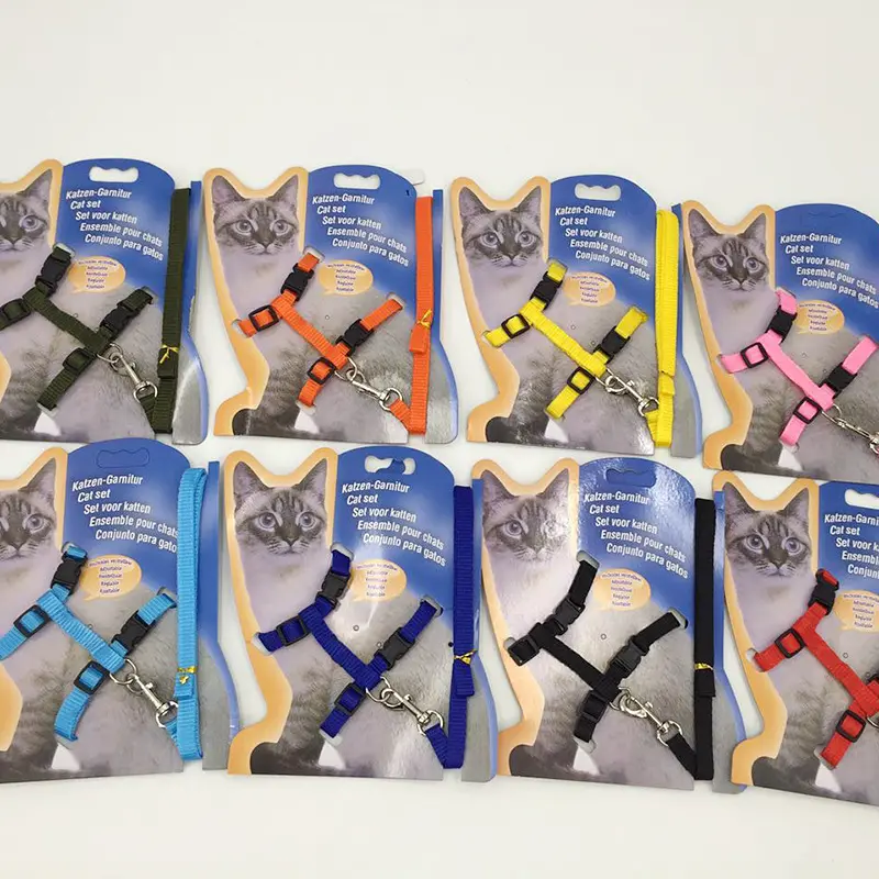 Manufacturer wholesale adjustable multi-colors cat harness