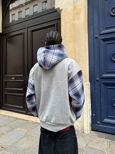 Fabricantes de Ropa <span class=keywords><strong>Zom</strong></span>, Sudadera con Capucha Personalizada de Felpa Francesa <span class=keywords><strong>100</strong></span>% Algodón, Diseño Personalizado con Bloques de Color y Parches - Product Image 5