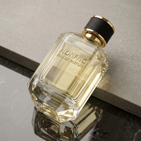 Flacon de parfum en verre octogonal transparent de 50 ml, col serti de 15 mm, flacon de parfum vide de luxe, logo personnalisé pour l'emballage de parfum