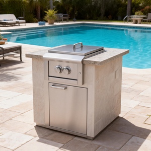 Brûleur double face moderne <span class=keywords><strong>de</strong></span> qualité supérieure en acier inoxydable 304 avec allumage par impulsions pour barbecue d'intérieur et cuisines extérieures - Product Image 4