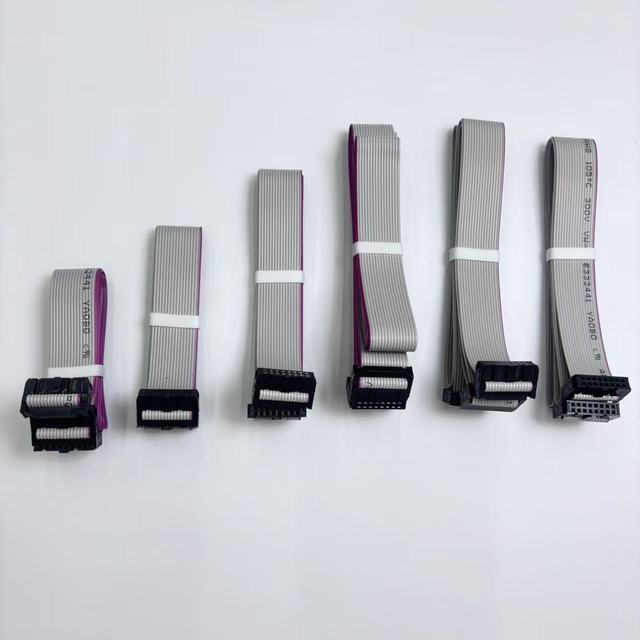 Grey IDC Flat Ribbon Cable 16P 2*8P 2.54mm Pitch Extension Grey Line Wiring Harness Mechanical Equipment LED Screen