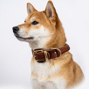 Colliers d'entraînement pour animaux <span class=keywords><strong>de</strong></span> compagnie en cuir véritable durable et personnalisable, colliers pour <span class=keywords><strong>chien</strong></span> en cuir véritable avec boucle métallique réglable - Product Image 6