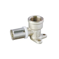 Raccords de tuyau d'eau, coudé en cuivre, matériaux de plomberie, raccords de pression en laiton pex al pex 16mm