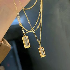Xinfly Trendy Pure Real <b>24K</b> Yellow 999 <b>Gold</b> Rich Brick Pendant Couple Necklace Fine Jewelry Set for Women and Men - Product Image 4