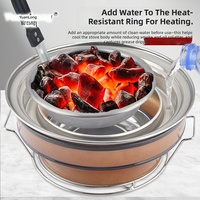 Grill à charbon de bois de style japonais, poêle en argile de quatrième génération, qualité commerciale, lavable, brûleur unique, étanche, sans fumée, portable