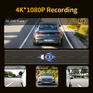 Carlover <span class=keywords><strong>4</strong></span> Lens Dash <span class=keywords><strong>Cam</strong></span> 4K Mirror Dashcam ADAS BSD WiFi Espejo retrovisor Cámara Dashcam para coche - Product Image 3