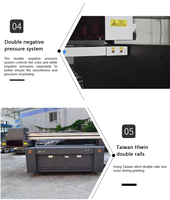 Printer Flatbed Uv otomatis kualitas tinggi 1800x1000mm untuk pencetakan pada papan Pvc, kaca, dan lainnya dengan teknologi Inkjet canggih