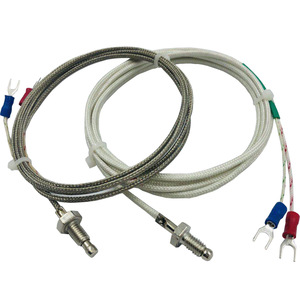 เซ็นเซอร์วัดอุณหภูมิเทอร์โมคัปเปิลชนิด K และชนิด E ความยาว 2 เมตร พร้อมขั้วต่อแบบสกรูและหัววัดแบบเชื่อมตะกั่ว - Product Image 1