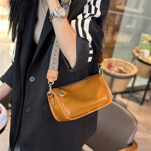 Ando Bag Genuine Cowhide Leather Crossbody Bag Women Soft Shoulder <b>Handbag</b> with Zipper Closure - Product Image 1