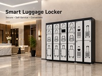 Casillero Inteligente para Equipaje en el Vestíbulo del Hotel, Gabinete de Almacenamiento de Autoservicio con Iconos Visuales para Atracciones Turísticas y Negocios de Alquiler