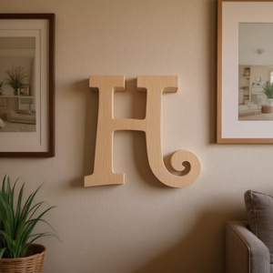 Lettera Decorativa H in Legno di Ilan 14,5 Cm per Arredamento Casa - Product Image 3