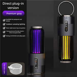 2025 nouvelle lampe anti-moustiques électrique extérieure Portable 2-en-1 avec conception de contrôle <span class=keywords><strong>des</strong></span> moustiques transfrontaliers à charge solaire - Product Image 5