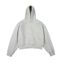 Sweat à capuche personnalisé de haute qualité 450G en molleton court décontracté en mélange coton-polyester avec logo pour hommes – Vente en gros