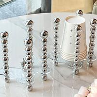 Porte-gobelet à café jetable en acrylique pour cadeau de mariage élégant pour salon distributeur de gobelets polyvalent décorations de table papillon