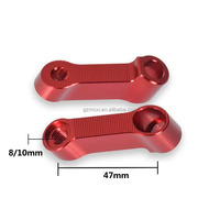 Ekstensi Riser Spion Motor Universal MOXI Baru, CNC Aluminium, Peninggi & Perpanjang Adaptor 8mm 10mm, Braket Samping