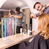 Support de séparation pour mèches de cheveux en acrylique transparent double face, séparateur de cheveux en lucite pour tresses, outil de coiffure pour perruques, support de rangement