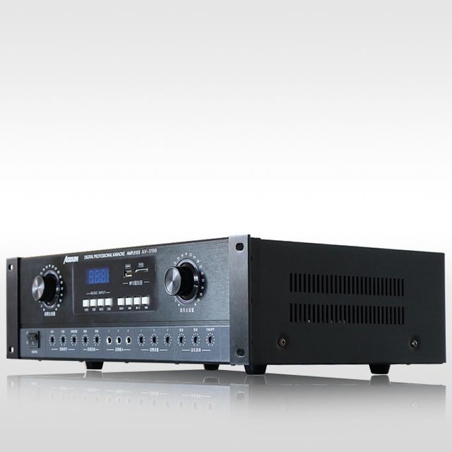 High-Power Professional AV-3150 KTV Amplifier Anti-Howling USB for Bluetooth Stage Bass for Karaoke-Power USB Bluetooth