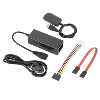 Kabel USB 2.0 IDE/SATA 3-in-1 dengan Power Supply Bersertifikasi ROHS, Konduktor Tembaga Berlapis Timah, Pelindung Kepang, Selubung PVC, Tersedia dalam Stok
