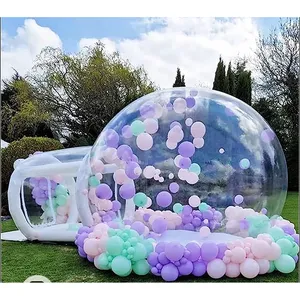 Trẻ em bên ngoài trời lớn rõ ràng mái vòm Lều bóng bong bóng không khí nhà Inflatable