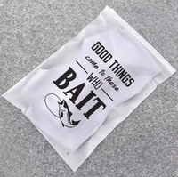 Sacs d'emballage pour vêtements en plastique givré noir CPE de haute qualité, imprimés sur mesure, avec fermeture éclair et curseur, pour bijoux