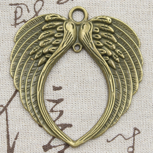 Breloques ailes d'ange 74x69mm tibétain argent couleur pendentifs Antique fabrication de bijoux bricolage artisanat fait main - Product Image 5