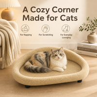 Canapé griffoir incurvé en sisal pour chat, multifonctionnel, lit de repos pour chat, protection anti-griffures pour meubles, accessoires pour animaux de compagnie