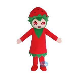 ウォーキングストロベリーガール漫画マスコットコスチューム大人用 - Product Image 1
