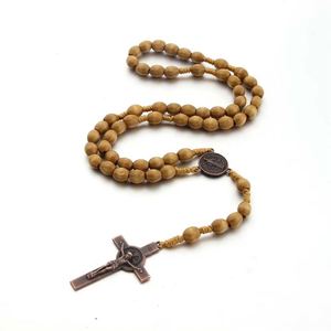 Rosario Católico, Collar con Cuentas de Madera, Cruz de Jesús, Crucifijo, Decenario, Cuentas del Padre Nuestro, Rosarios Personalizados - Product Image 3
