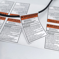 Étiquettes de sécurité certifiées UL817/UL969 pour cordon d'alimentation PGIS2, autocollants PET imperméables
