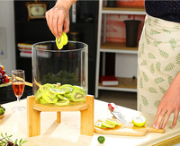 Distributeur de boissons en gros, récipient en verre borosilicate pour jus, eau, céréales, grand pot à boisson froide avec robinet et support