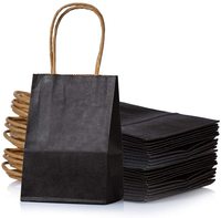 Vente en gros d'emballage cadeau artisanal écologique imprimé avec logo imprimé certifié Fsc personnalisé blanc marron noir fourre-tout sac en papier kraft