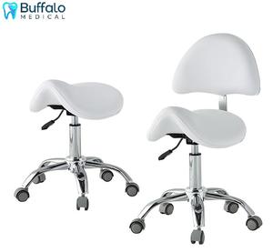 Silla <span class=keywords><strong>de</strong></span> Dentista con Ruedas Buffalo, Altura Ajustable, Asiento Médico Ergonómico para Clínica - Product Image 2
