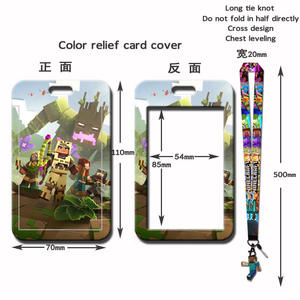 Porta Tarjetas de Autobús de Alta Calidad con Cordón para el Cuello, Porta Tarjetas de Comida para Estudiantes, Llavero de <span class=keywords><strong>Minecraft</strong></span> - Product Image 5