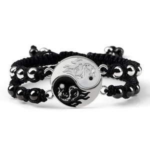 Nouveau Bracelet Ethnique Magnétique en Alliage Électroplaqué, Motif <span class=keywords><strong>Dragon</strong></span> Tai Chi Yin Yang, Tendance, pour Hommes, Femmes et Couples, Vente Chaude Transfrontalière - Product Image 5