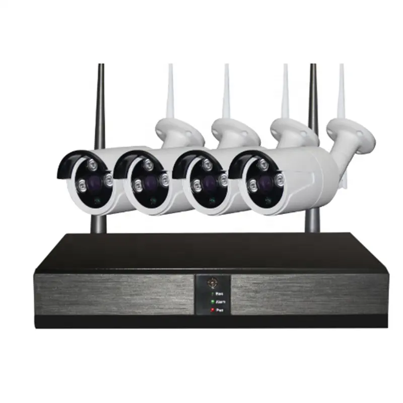 전체 4CH 무선 와이파이 NVR 야외 방수 IR IP 카메라 P2P 보안 CCTV 시스템 비디오 감시 세트