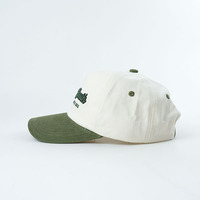 Gorra de Béisbol Personalizada 2026 de Dos Tonos, Estilo Vintage, de Algodón Lavado, con Logotipo Bordado en 3D, Color Blanco Hueso, Estilo Urbano