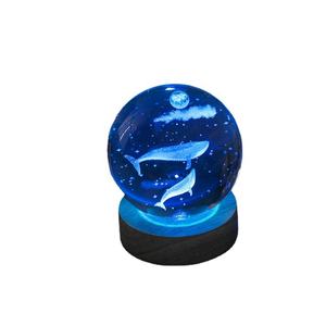 โคมไฟคริสตัลบอล 3 มิติ ลายแมงกะพรุน พร้อมฐานเรืองแสงหลากสี ของขวัญเทศกาล จัดส่งแบบดรอปชิปปิ้ง - Product Image 5