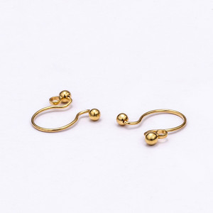Clips d'oreilles en acier inoxydable 316L plaqué or et argent, vente en gros, composants pour la fabrication <span class=keywords><strong>de</strong></span> bijoux DIY - Product Image 4